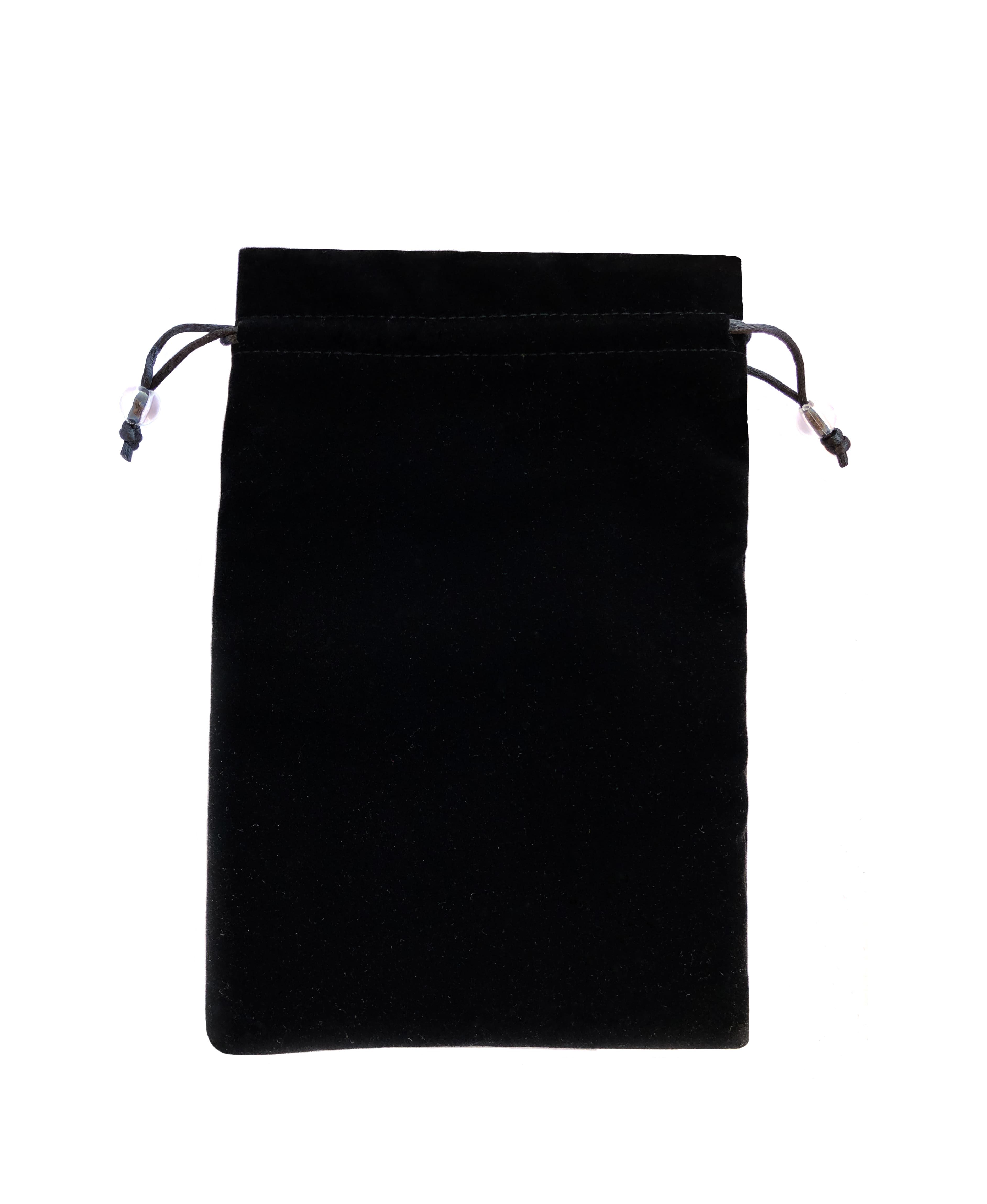EFENDIZ Large Black Velvet Drawstring Pouch, Red Velvet Lining Inside, 9 x 11.4 INCHES. Great Bag for Organizing and Storage at Home or When